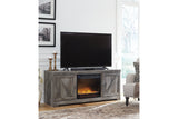 Wynnlow Gray 63" TV Stand with Electric Fireplace -  Ashley - Luna Furniture