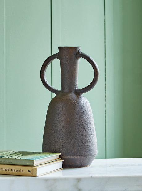 Aadeen Distressed Brown Vase - A2000674