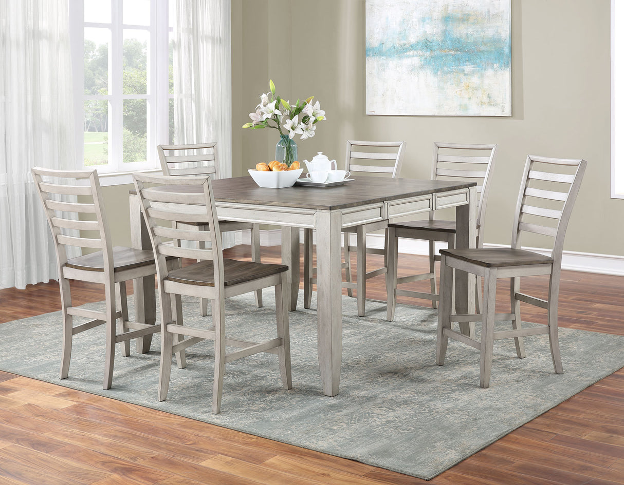 Abacus 5-Piece Counter Dining Set(Counter Table & 4 Counter Chairs) from Steve Silver - Luna Furniture