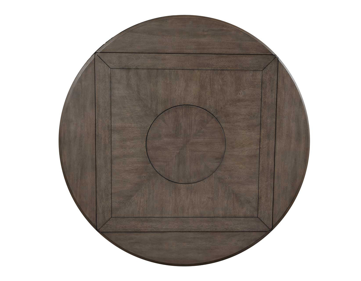 Abacus 59-inch Round Drop-leaf Storage Table from Steve Silver - Luna Furniture