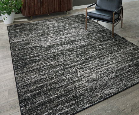 Abageal Black/White Large Rug from Ashley - Luna Furniture