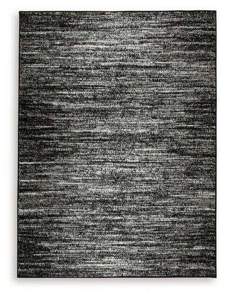 Abageal Black/White Large Rug from Ashley - Luna Furniture