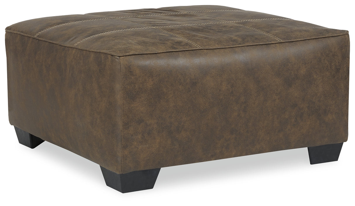 Abalone 3-Piece Sectional with Ottoman in Chocolate - PKG002370