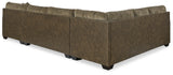 Abalone 3-Piece Sectional with Ottoman in Chocolate from Ashley - Luna Furniture