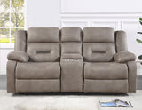 Abilene Manual Reclining Console Loveseat, Tan - ABE900CLN