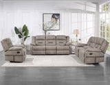 Abilene Manual Reclining Console Loveseat, Tan - ABE900CLN