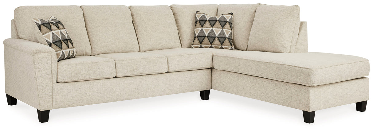 Abinger 2-Piece Sectional with Ottoman in Natural - PKG008215