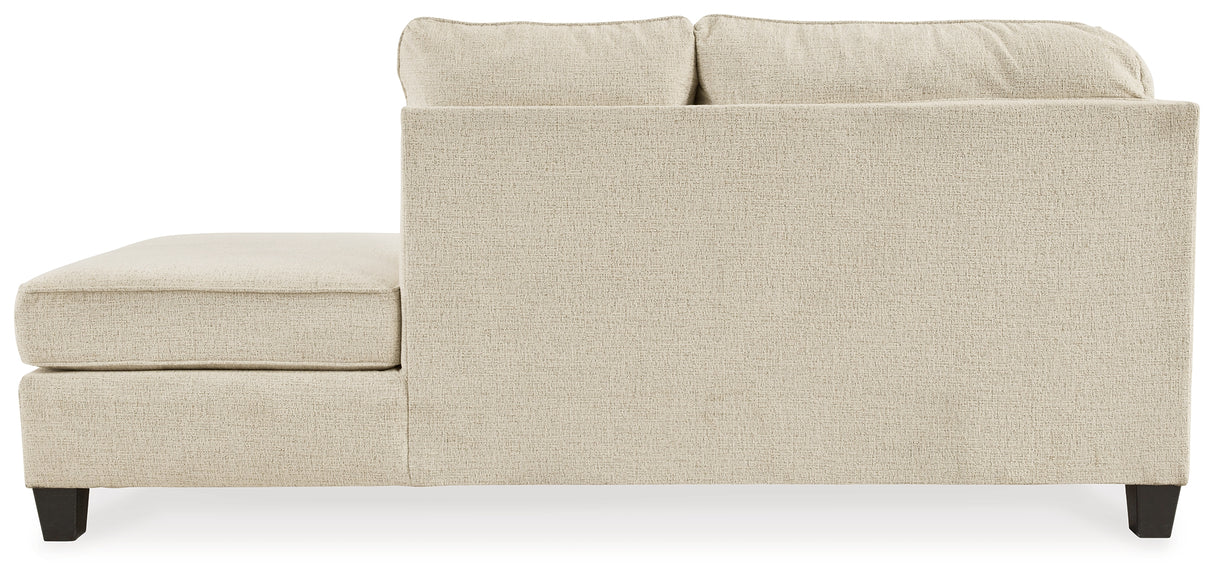 Abinger 2-Piece Sectional with Ottoman in Natural - PKG008215