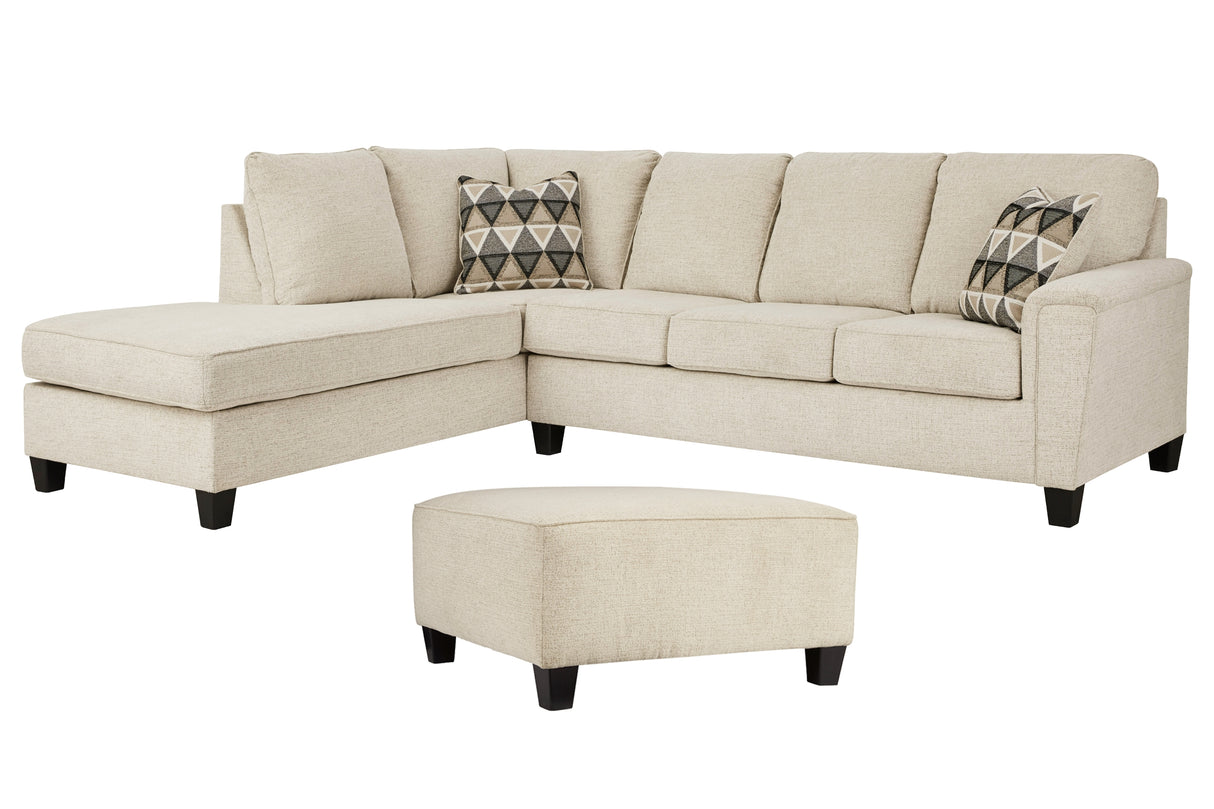 Abinger 2-Piece Sectional with Ottoman in Natural - PKG008216