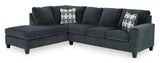 Abinger 2-Piece Sectional with Ottoman in Smoke - PKG008221