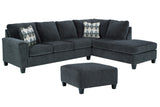 Abinger 2-Piece Sectional with Ottoman in Smoke - PKG008222