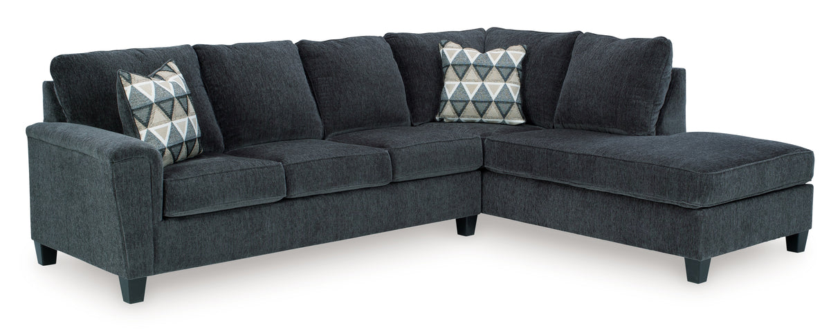 Abinger 2-Piece Sectional with Ottoman in Smoke - PKG008224