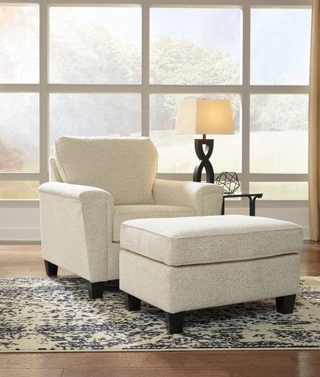 Abinger Chair and Ottoman in Natural - PKG007343