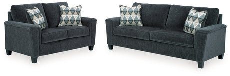 Abinger Sofa and Loveseat in Smoke - PKG008219