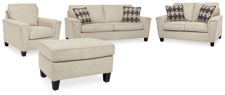 Abinger Sofa, Loveseat, Chair and Ottoman in Natural - PKG007345