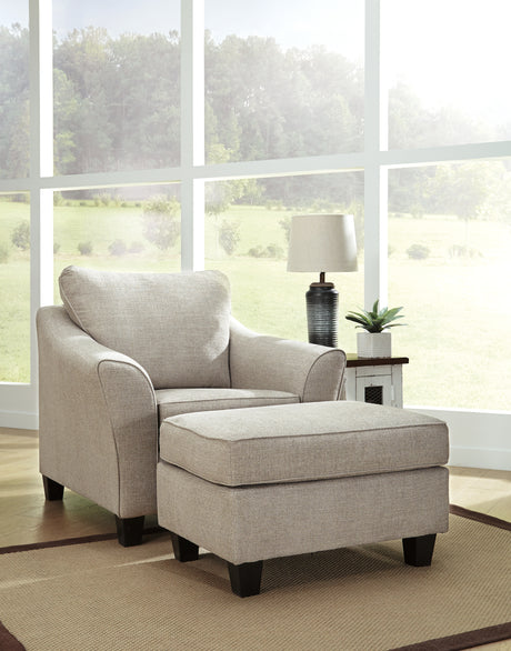 Abney Chair and Ottoman in Driftwood - PKG001421