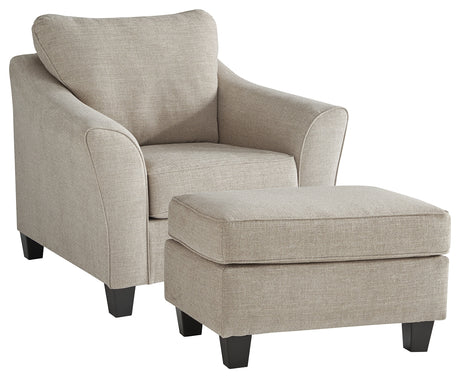 Abney Chair and Ottoman in Driftwood - PKG001421