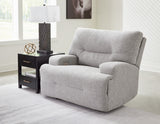 Acklen Place Pewter Oversized Power Recliner - 9360582