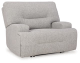 Acklen Place Pewter Oversized Power Recliner - 9360582