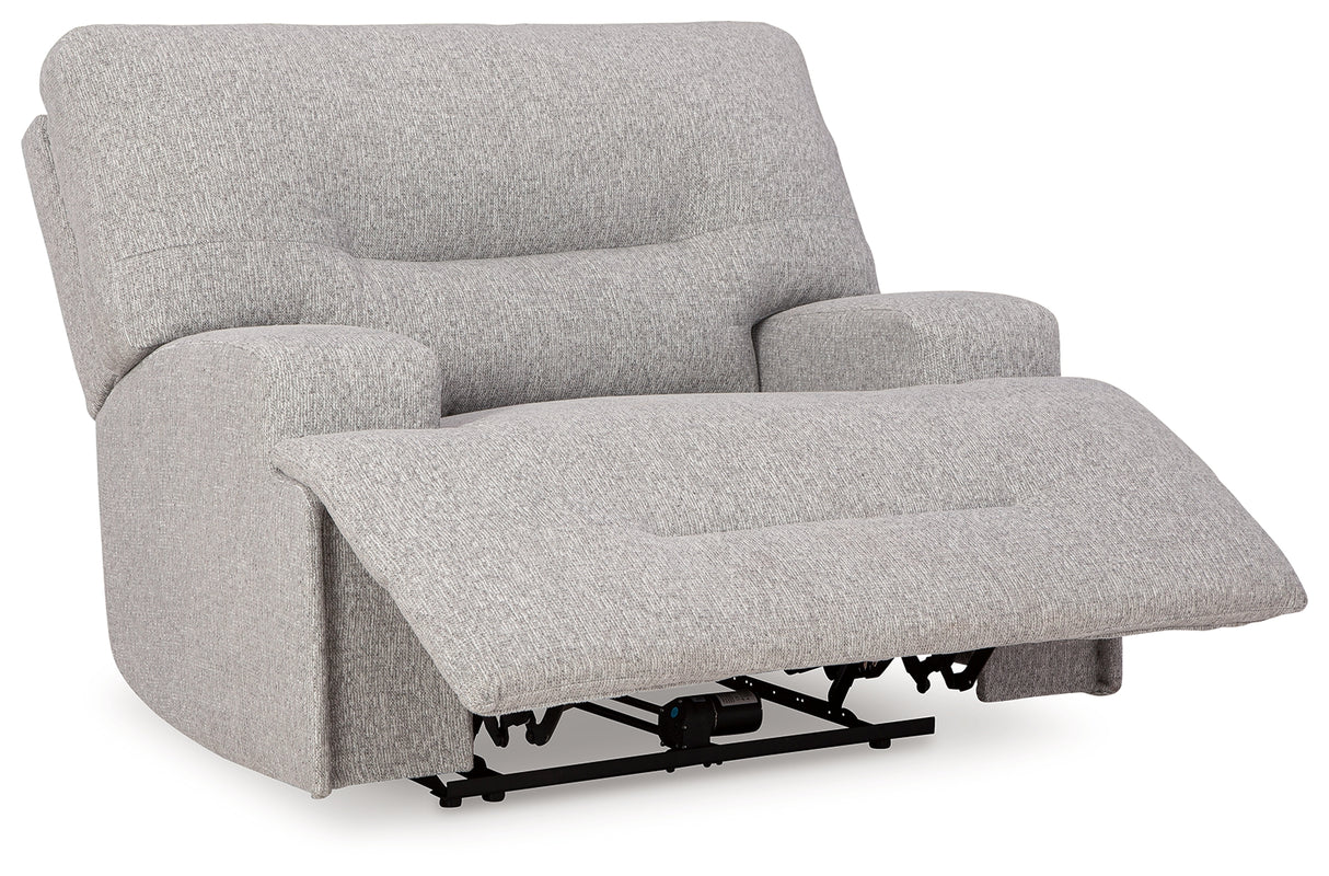 Acklen Place Pewter Oversized Power Recliner - 9360582