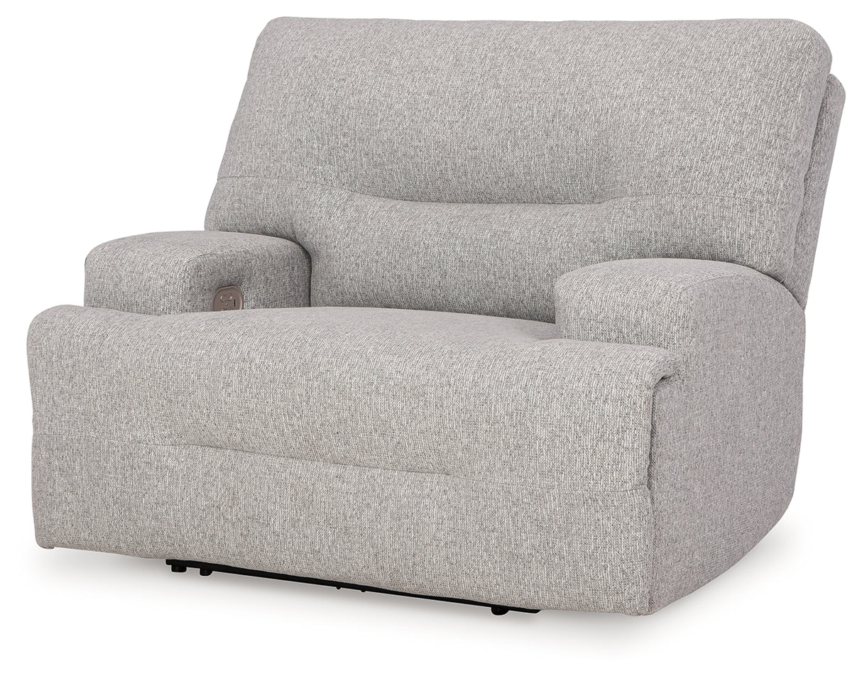 Acklen Place Pewter Oversized Power Recliner - 9360582