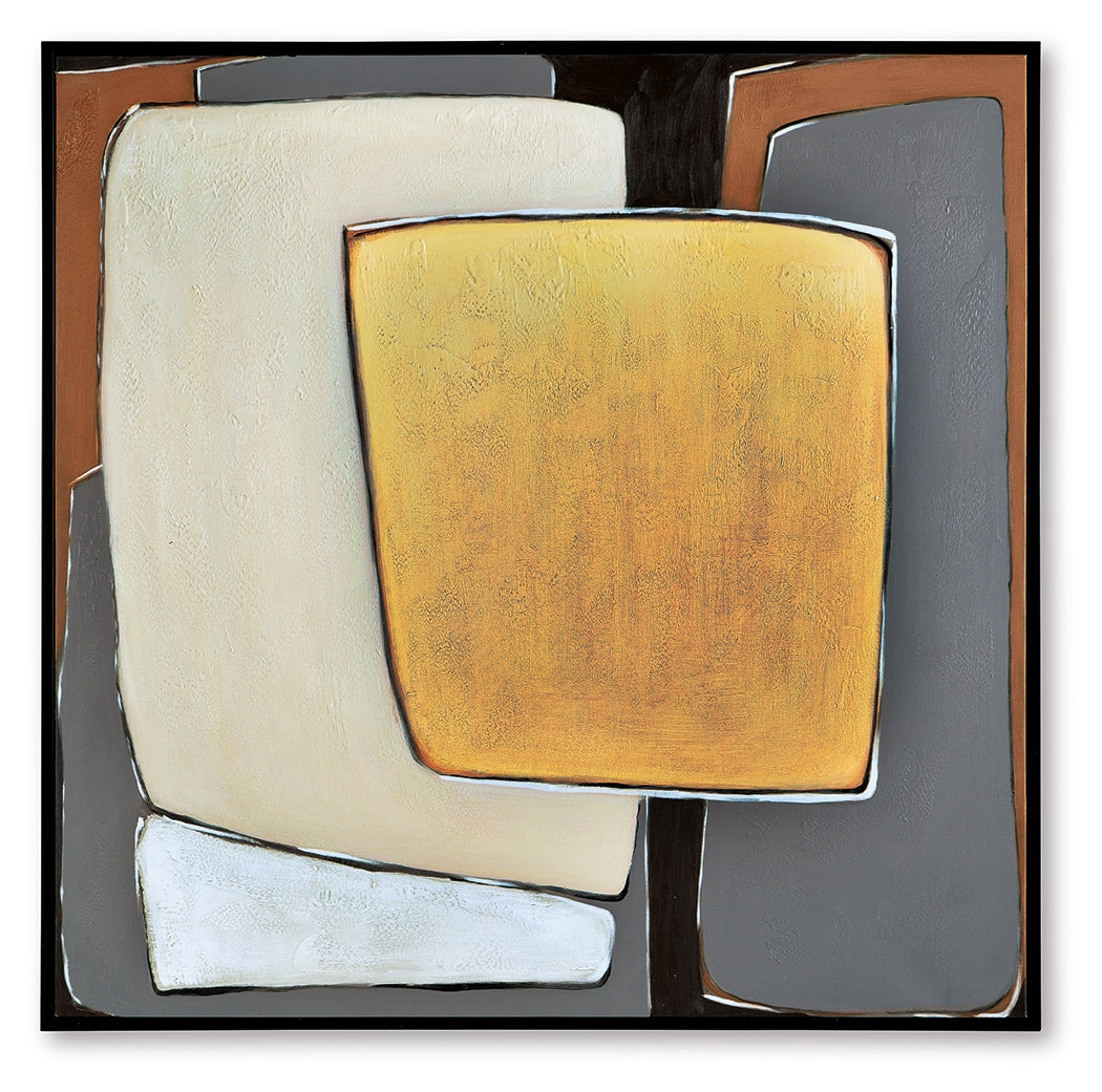 Actman Cream/Brown/Gray Wall Art - A8000428