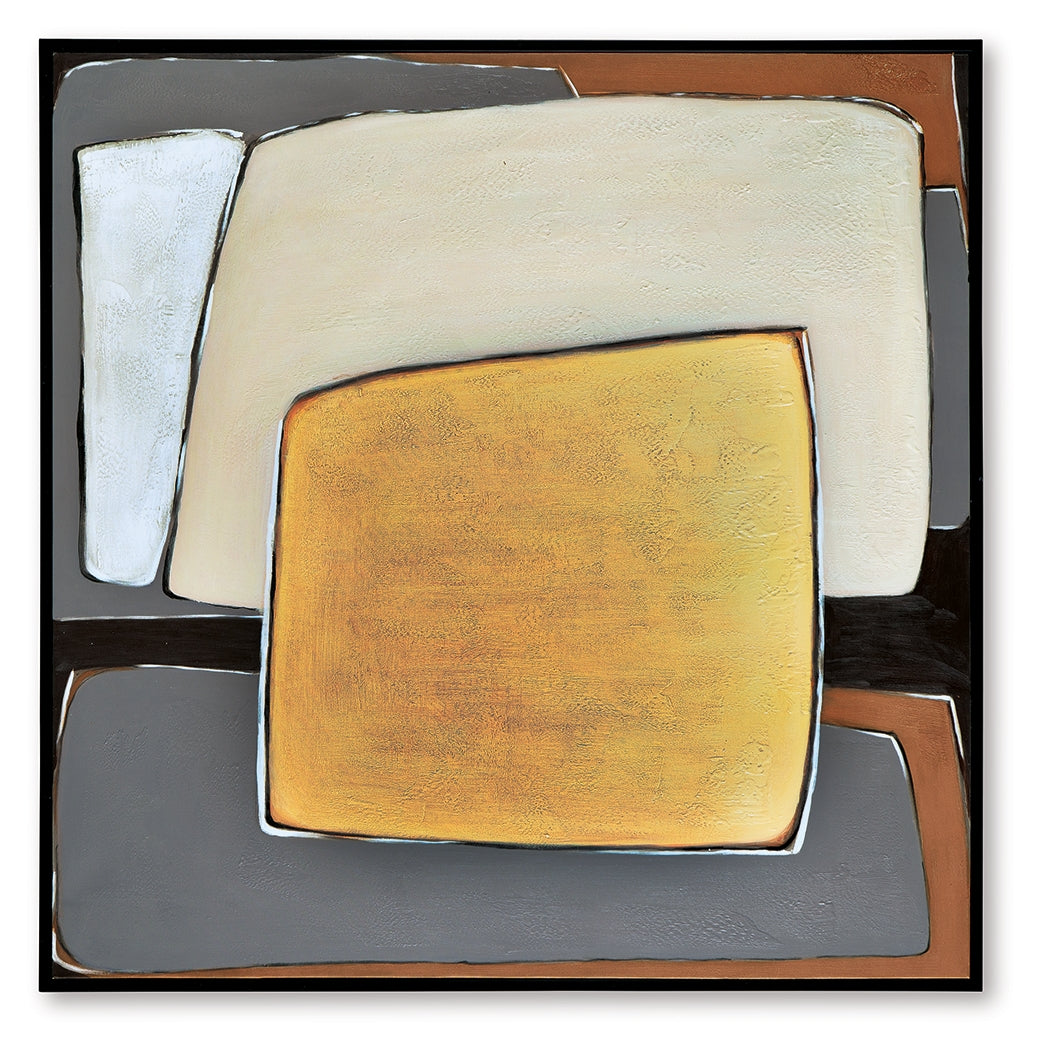 Actman Cream/Brown/Gray Wall Art - A8000428