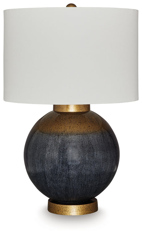 Adara Blue/Gold Finish Table Lamp from Ashley - Luna Furniture