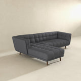 Addison Left Sectional Ash Grey Fabric Sofa - SEC00303003