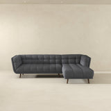 Addison Right Sectional Ash Grey Fabric Sofa - SEC00303004