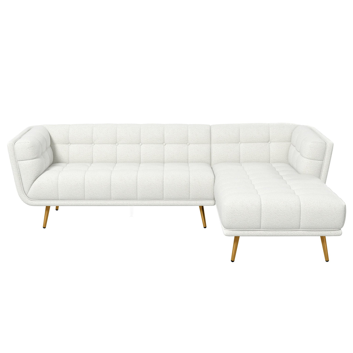 Addison Right Sectional Cream Boucle Sofa - SEC00303006