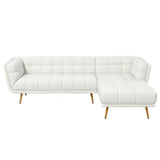 Addison Right Sectional Cream Boucle Sofa - SEC00303006