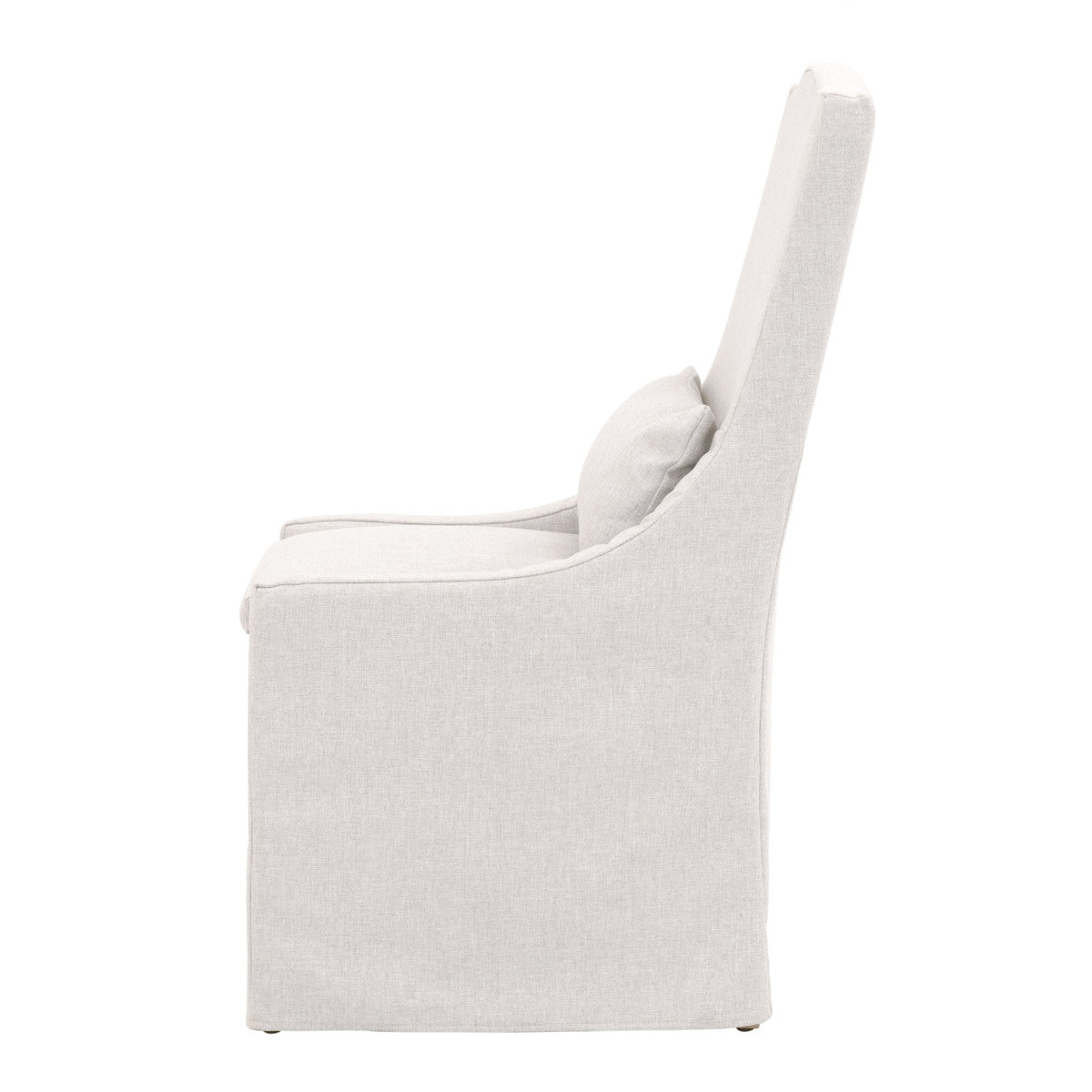 Adele Outdoor Slipcover Dining Chair in Performance Blanca, Gray Teak - 6834.BLA