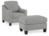 Adlai Chair and Ottoman in Shadow - PKG019284