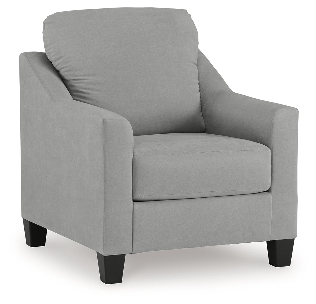 Adlai Chair and Ottoman in Shadow - PKG019284