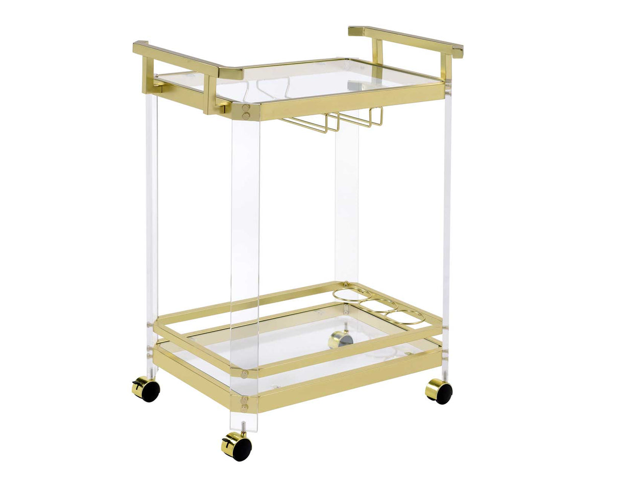 Aerin Server Cart, Gold from Steve Silver - Luna Furniture