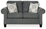 Agleno Sofa and Loveseat in Charcoal - PKG007333