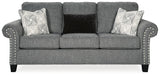 Agleno Sofa and Loveseat in Charcoal - PKG007333