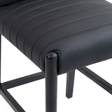 Aimee Vegan Leather Counter Stool in Black from Meridian - Luna Furniture