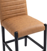 Aimee Vegan Leather Counter Stool in Cognac from Meridian - Luna Furniture