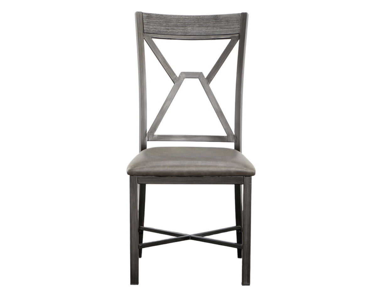 Alamo Gray PU Side Chair, Set of 2 from Steve Silver - Luna Furniture