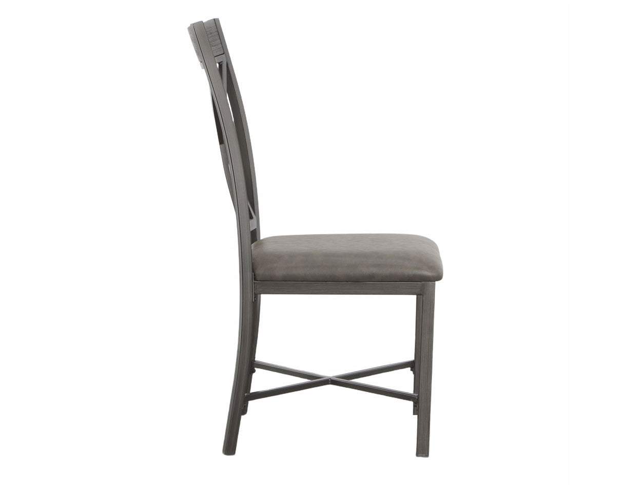 Alamo Gray PU Side Chair, Set of 2 from Steve Silver - Luna Furniture