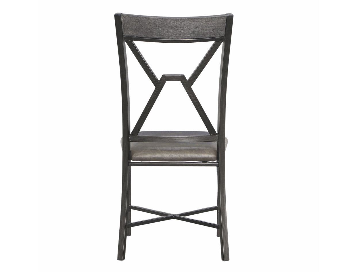 Alamo Gray PU Side Chair, Set of 2 from Steve Silver - Luna Furniture