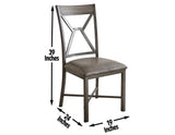 Alamo Gray PU Side Chair, Set of 2 from Steve Silver - Luna Furniture