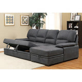 Alcester Graphite Sectional from Furniture of America - Luna Furniture