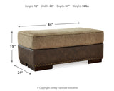 Alesbury Chair and Ottoman in Chocolate - PKG019093