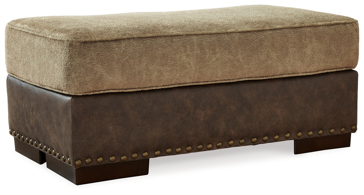 Alesbury Chair and Ottoman in Chocolate - PKG019093