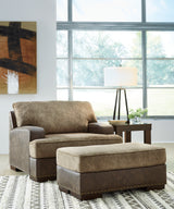 Alesbury Sofa, Loveseat, Chair and Ottoman in Chocolate - PKG019094