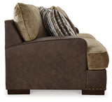 Alesbury Sofa, Loveseat, Chair and Ottoman in Chocolate - PKG019094