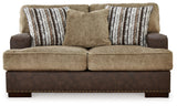 Alesbury Sofa, Loveseat, Chair and Ottoman in Chocolate - PKG019094